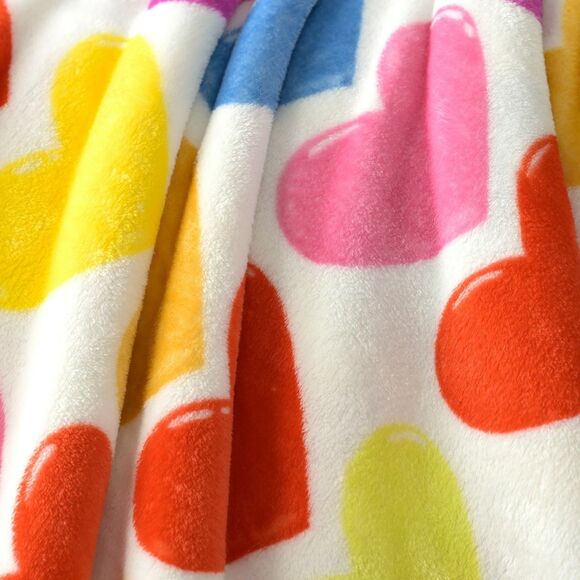 Way To Celebrate Valentine’s Day Hearts Plush Throw Blanket 50x60 Super Soft NEW - Picture 2 of 5